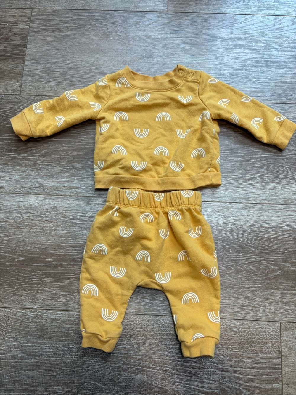 Cat & Jack Mustard Yellow Baby Sweatshirt Set